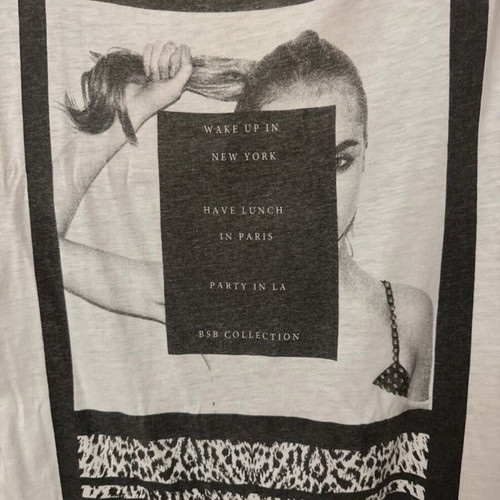 Bsb evening blouse wide fit like new, size S, black and white