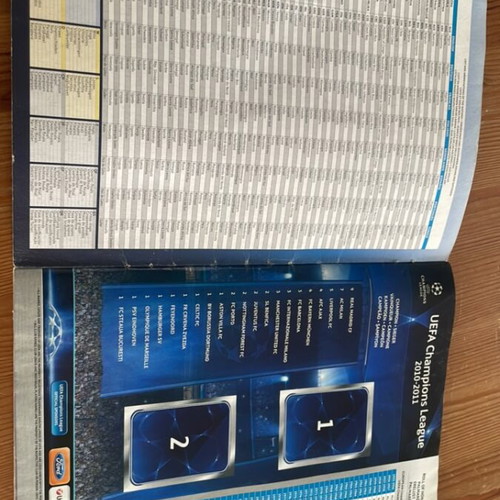 Uefa Champions League 2010-2011 Panini sticker album used