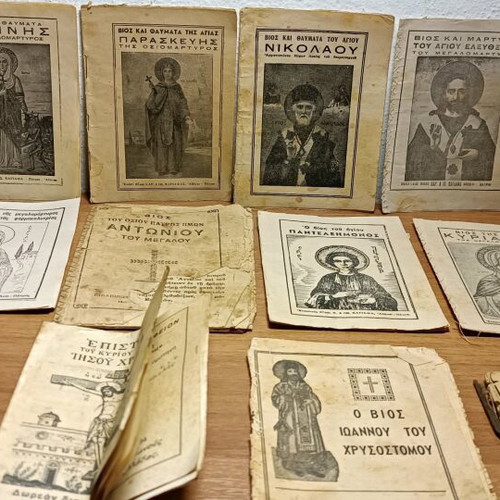 Old Saints' Lives Pamphlets used, bundle with books