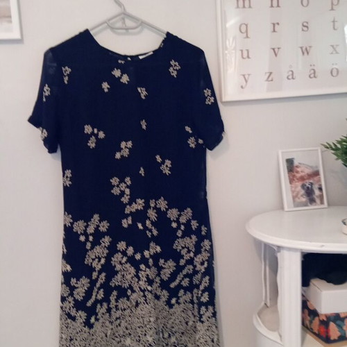 Black dress M/L transparent with lining, no brand, like new