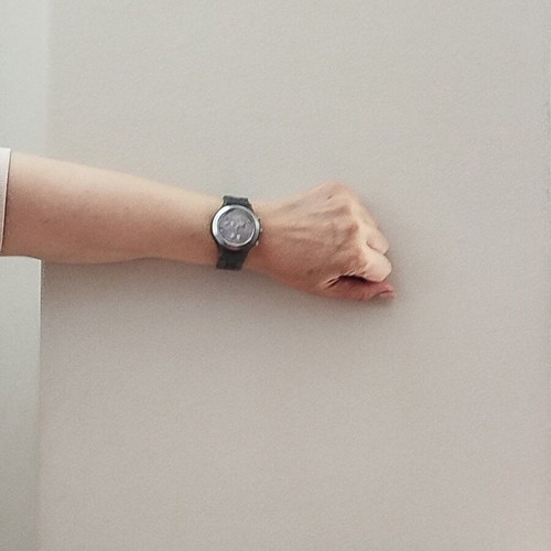 Swatch Irony diaphane gray used, steel bracelet and dial
