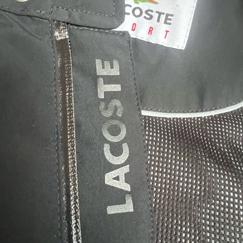 Lacoste Sport Zip Windbreaker Vest black, like new, men's size XL