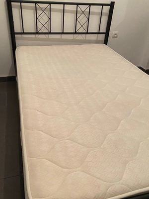 Κρεβάτι ημίδιπλο μεταχειρισμένο με στρώμα 120x2