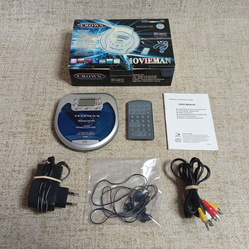 CROWN MOVIEMAN CD player and Logitech speakers set, 2 pcs