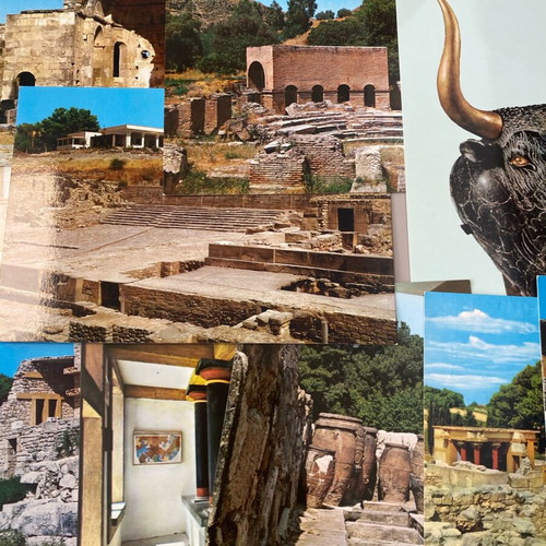 Collectible Crete postcards like new, pack of 38 pieces 1970-1980