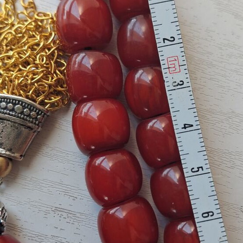 Bakelite masticha worry beads with grain pattern