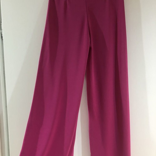 Bershka fuchsia wide-leg pants like new with inner slits