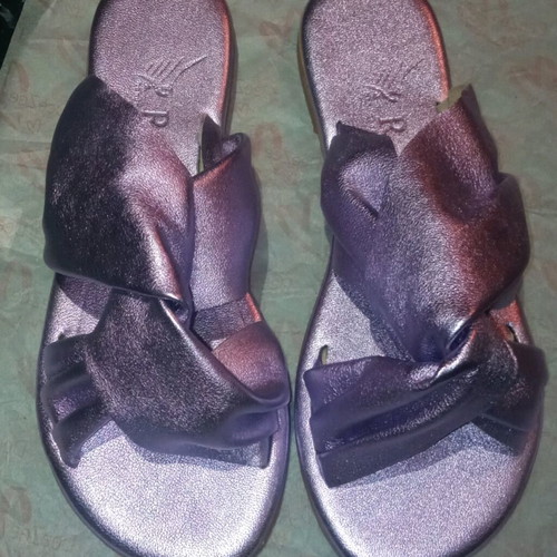 IRIS sandals new, leather lilac metallic, size 39
