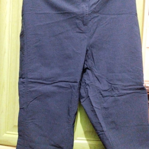 Canda women's pants used, spring, dark blue, stretch size 56-58