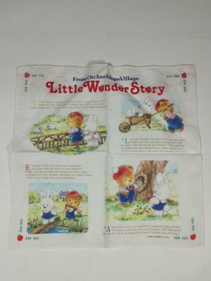 Little Wonder Story handkerchief used with Sanrio 80s story