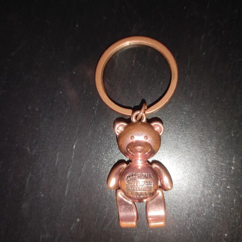 Metal Roma Italia keychain used with copper coating and moving parts
