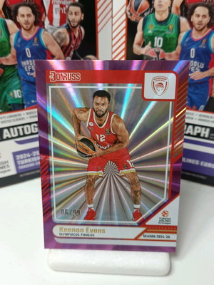 Keenan Evans Olympiakos purple /99 card like new Panini Euroleague
