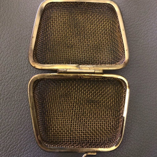 Vintage gold metal wallet used
