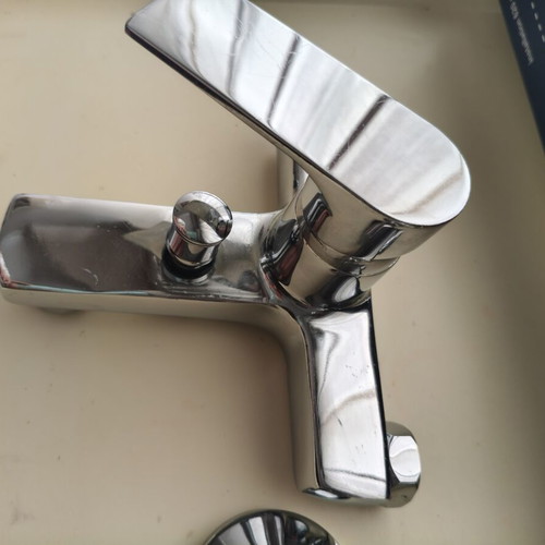 Bathroom faucet used with metal shower holder and soft-touch handle