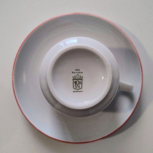 Vintage Bavaria Domenico porcelain cup like new with 2 saucers