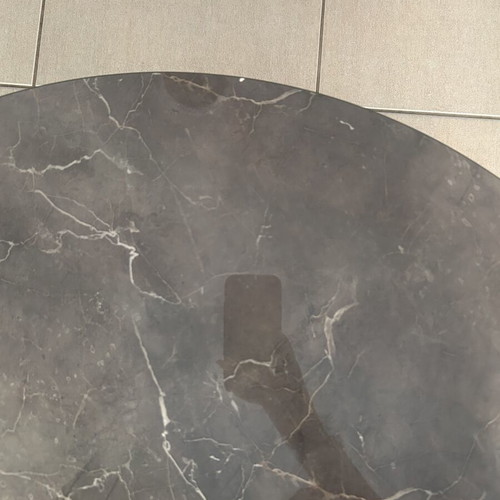 Istikbal coffee table, diameter 83cm, minor top defect