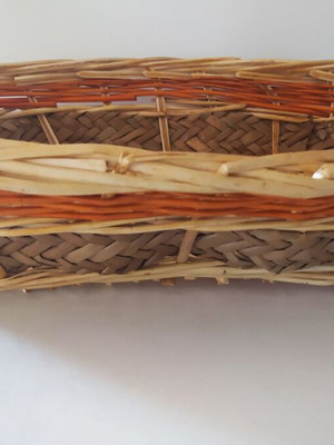 Decorative wicker basket used