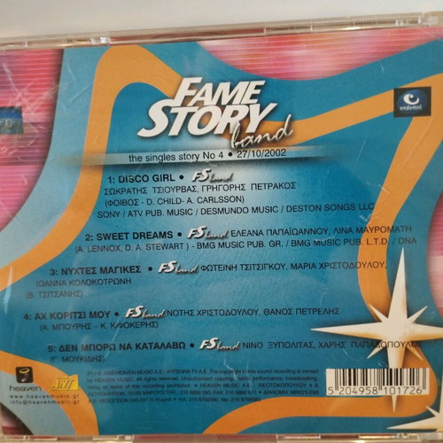 Fame Story Band The Singles Story No 4 CD like new, pop