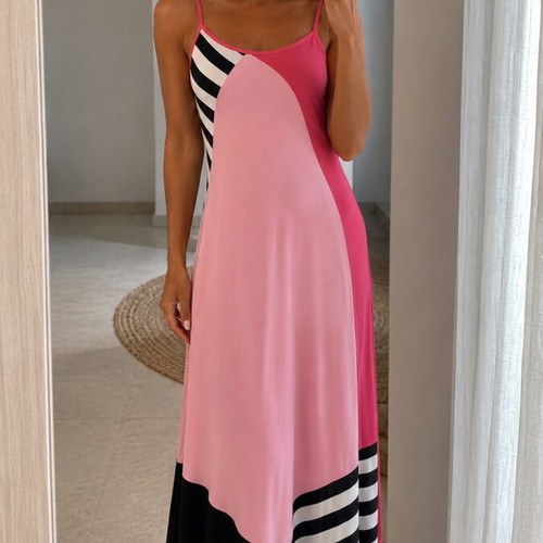 Thesis long dress like new, black and pink, size S