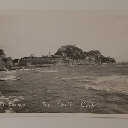 Postcard Corfu The Castle black and white used