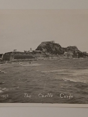 Postcard Corfu The Castle black and white used