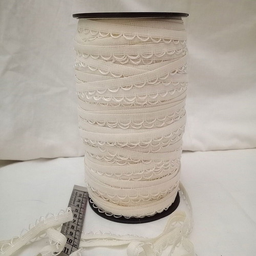 Elastic ribbon with loops like new, off-white-sugar color