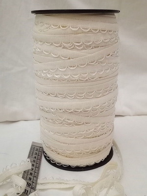 Elastic ribbon with loops like new, off-white-sugar color