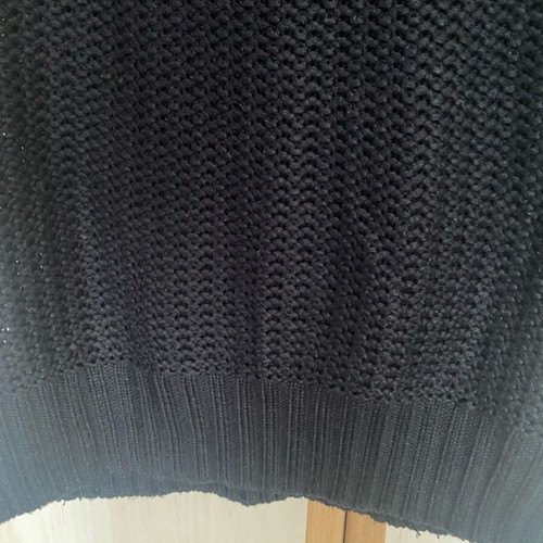 Black knitted blouse dress with buttons at back like new