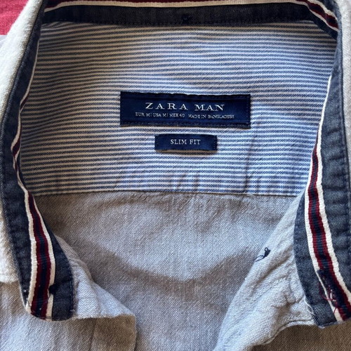 Zara Man men's shirt grey melange like new, size M