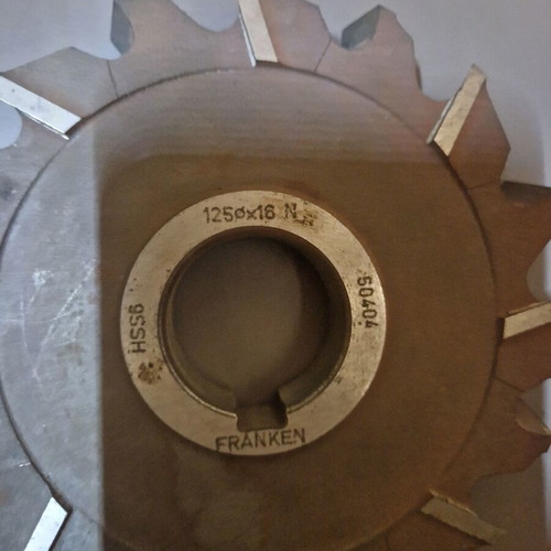 HSS high-speed steel milling cutter disc Co6 Φ125x16xΦ32mm like new, FRANKEN