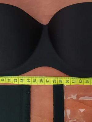 Strapless bra new, black without straps
