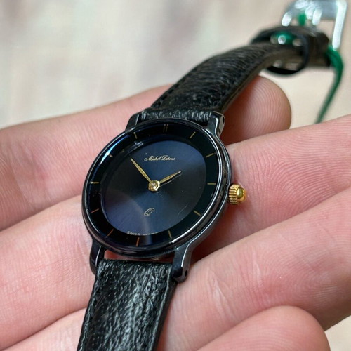 Michel Latour Swiss Swiss watch with leather strap like new