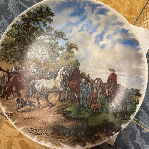 Handmade porcelain decorative plate like new