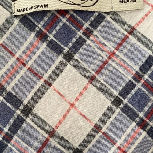 Zara TRF women's plaid shirt size L like new, blue