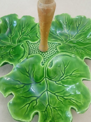 Serving platter with three compartments used