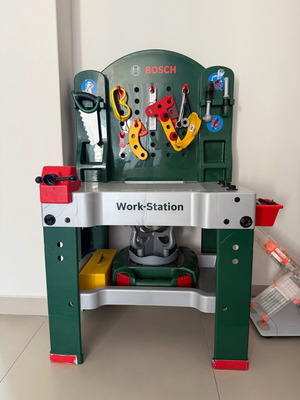 Bosch Kids Workbench used with tools