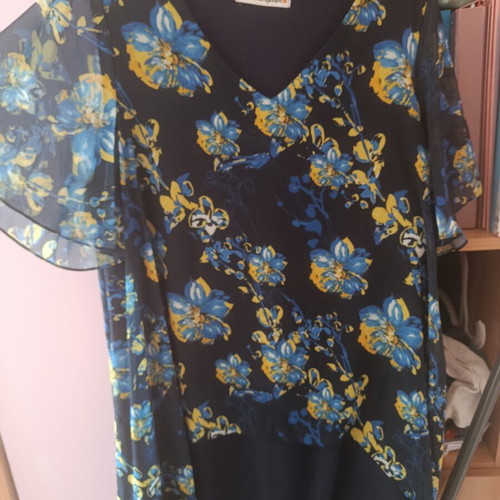 Blue Printed Dress 2XL like new, elegant plus size option