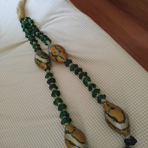 Komboloi large decorative glass, like new, heavy
