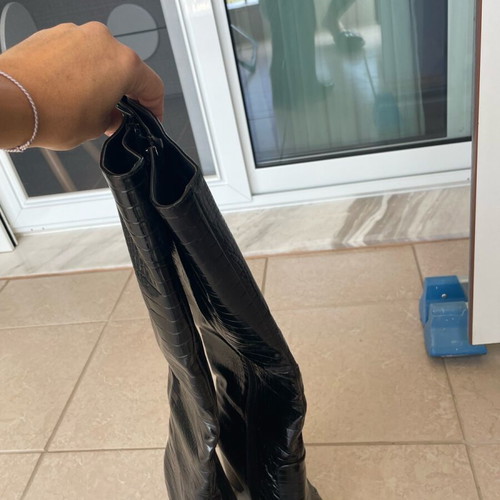 Just Me vegan leather boots new, size 41, shiny finish