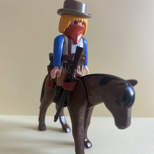Playmobil Western bandit on horse