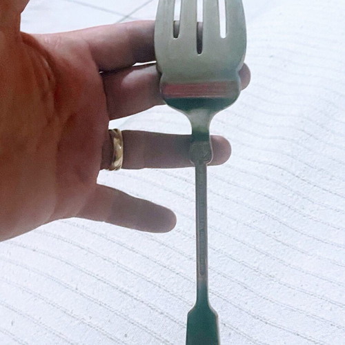 Bailey Banks & Biddle Silver Plate Sardine Serving Fork used