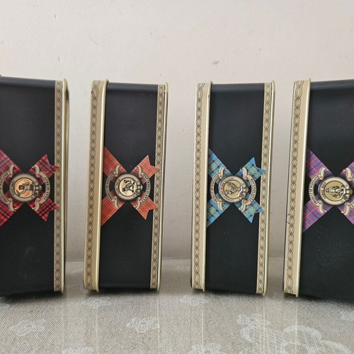 Glenfiddich metal boxes new, set of 4 pieces