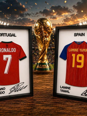 Premium 3D Printed Κάδρο Φανέλας Ποδοσφαίρου World Cup Edition