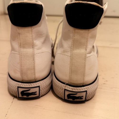 Lacoste white ankle boots like new, size 38