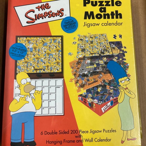 BV Leisure 2001 The Simpsons Puzzle a Month Jigsaw Calendar new
