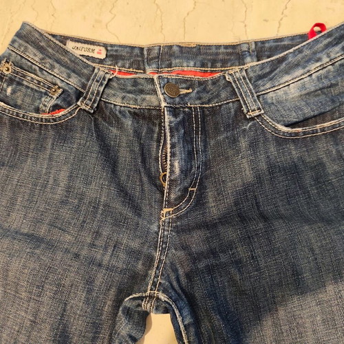 Uniform jeans like new, low waist, blue, 100% cotton