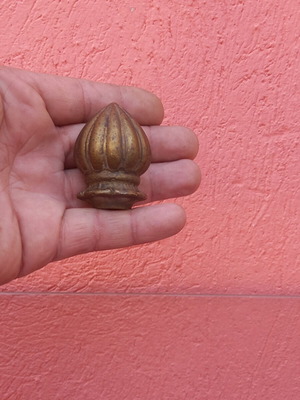 Brass pine cone decoration used, 5 cm height, with threading