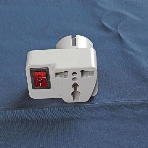 Schuko plug adapter with switch new
