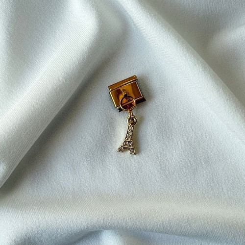 Nomination charm Eiffel Tower new, gold-colored