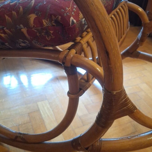 Vintage bamboo rattan rocking chair Boxo luxury like new